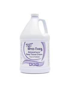 Myo-Ther Advantage Deep Tissue Cream provides enough glide for effleurage and enough grip for deep tissue work. This odourless cream is hypo-allergenic with exceptional coverage, never feeling oily or sticky. It's water dispersable property helps minimize