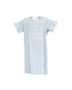 Patient Gown, Cotton/Poly blend (Pack of 10)