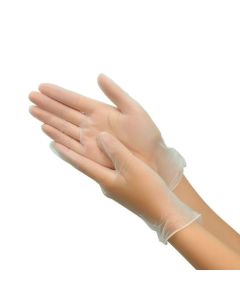 Vinyl Exam Gloves, Clear, 100/box