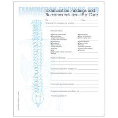 Examination Findings Insert