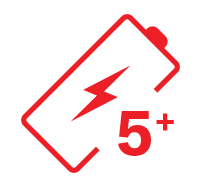 Icon batterie de 5+ heures