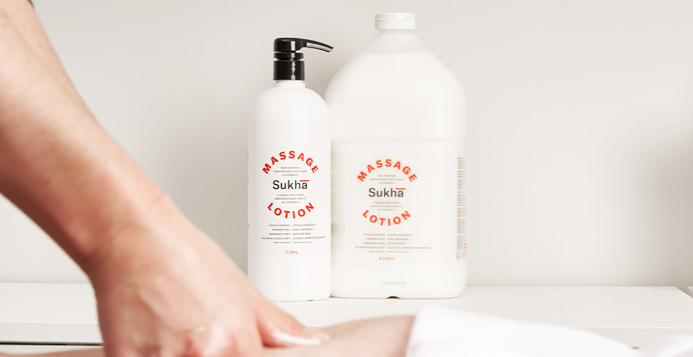 Bouteille de 1L de lotion de massage Sukha